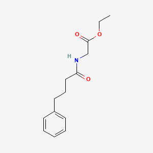 molecular formula C14H19NO3 B8400369 (4-Phenyl-butyrylamino)-acetic acid ethyl ester 