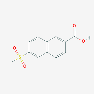 molecular formula C12H10O4S B8400374 6-(Methylsulfonyl)-2-naphthoic acid 