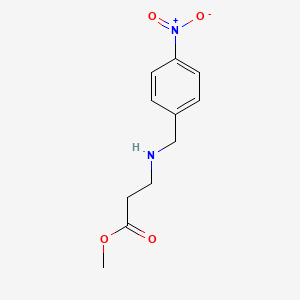 molecular formula C11H14N2O4 B8400437 Methyl 3-[(4-nitrophenyl)methylamino]propanoate 