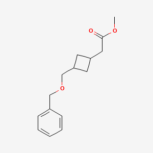 molecular formula C15H20O3 B8400477 Methyl 2-(3-((benzyloxy)methyl)cyclobutyl)acetate 