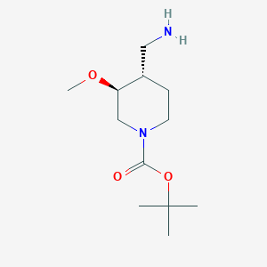molecular formula C12H24N2O3 B8400527 tert-Butyl(3S,4S)-4-(aminomethyl)-3-methoxypiperidine-1-carboxylate 