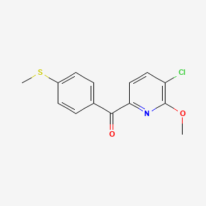 (5-Chloro-6-methoxypyridin-2-yl)[4-(methylsulfanyl)phenyl]methanone