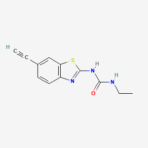 molecular formula C12H11N3OS B8400595 1-(6-Acetylenyl-2-benzothiazolyl)-3-ethylurea 
