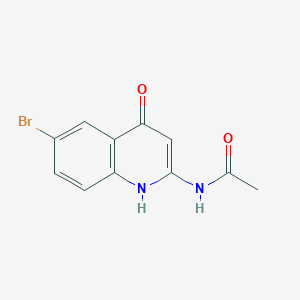 molecular formula C11H9BrN2O2 B8400651 N-(6-bromo-4-hydroxy-quinolin-2-yl)-acetamide 