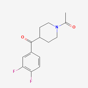 molecular formula C14H15F2NO2 B8400687 1-Acetyl-4(3,4-difluorobenzoyl)piperidine 