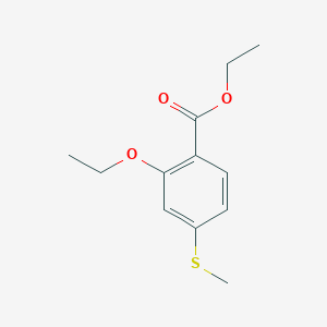 molecular formula C12H16O3S B8400764 Ethyl 4-methylthio-2-ethoxybenzoate 