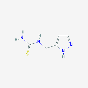 molecular formula C5H8N4S B8400823 1-(1H-Pyrazol-3-ylmethyl)thiourea 