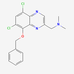 (8-Benzyloxy-5,7-dichloro-quinoxalin-2-ylmethyl)dimethylamine