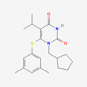 1-[(Cyclopentyl)methyl]-5-isopropyl-6-(3,5-dimethylphenylthio)-2,4-pyrimidinedione
