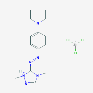 molecular formula C14H23Cl3N6Zn B084009 5-[[4-(diethylamino)phenyl]azo]-1,4-dimethyl-1H-1,2,4-triazolium trichlorozincate(1-) CAS No. 14970-39-9