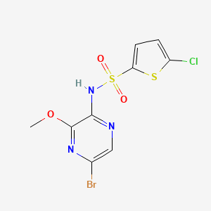 molecular formula C9H7BrClN3O3S2 B8401068 N-(5-bromo-3-methoxypyrazin-2-yl)-5-chlorothiophene-2-sulfonamide 