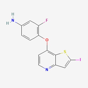 3-Fluoro-4-(2-iodothieno[3,2-b]pyridin-7-yloxy)benzenamine