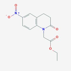 ethyl 2-(6-nitro-2-oxo-3,4-dihydroquinolin-1(2H)-yl)acetate
