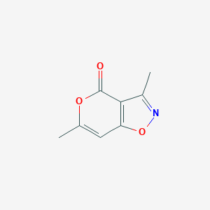 molecular formula C8H7NO3 B084015 3,6-Dimethyl-4H-pyrano[3,4-d]isoxazol-4-one CAS No. 14146-78-2