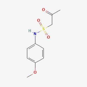molecular formula C10H13NO4S B8401716 N-(4-methoxyphenyl)-2-oxopropane-1-sulfonamide 
