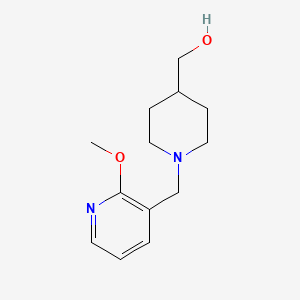 molecular formula C13H20N2O2 B8401726 1-[(2-Methoxy-3-pyridyl)methyl]-4-piperidinemethanol 