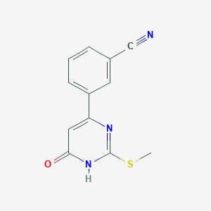 molecular formula C12H9N3OS B8401786 4-(3-Cyanophenyl)-6-hydroxy-2-methylthiopyrimidine 