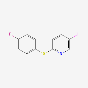 molecular formula C11H7FINS B8401892 2-[(4-Fluorophenyl)thio]-5-iodopyridine 