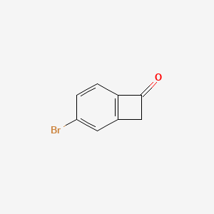 molecular formula C8H5BrO B8402147 3-Bromobicyclo[4.2.0]octa-1,3,5-trien-7-one 
