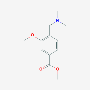 molecular formula C12H17NO3 B8402210 Methyl 4-(Dimethylamino)methyl-3-methoxybenzoate 
