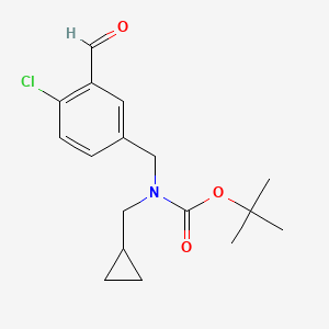 (4-Chloro-3-formyl-benzyl)-cyclopropylmethyl-carbamic acid tert-butyl ester