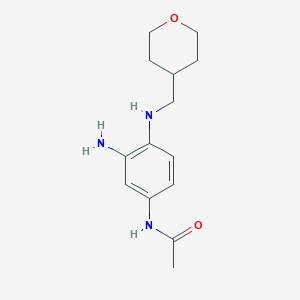 N-{3-Amino-4-[(tetrahydro-2H-pyran-4-ylmethyl)amino]phenyl}acetamide