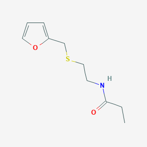 molecular formula C10H15NO2S B8402607 N-furfurylthioethylpropionamide 