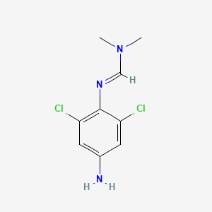 molecular formula C9H11Cl2N3 B8402633 N'-(4-amino-2,6-dichlorophenyl)-N,N-dimethylformamidine 