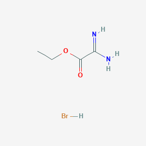 molecular formula C4H9BrN2O2 B8402650 Ethyl 2-amino-2-iminoacetate hydrobromide 