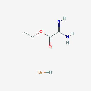 molecular formula C4H9BrN2O2 B8402650 1-Ethoxycarbonylformamidine hydrobromide 