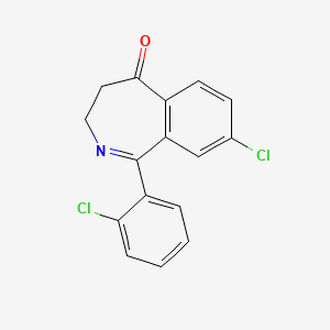 molecular formula C16H11Cl2NO B8402865 8-Chloro-1-(2-chlorophenyl)-3,4-dihydro-benzo[c]azepin-5-one 