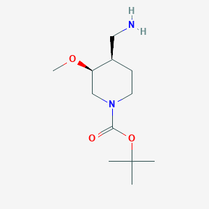 molecular formula C12H24N2O3 B8402932 tert-Butyl(3S,4R)-4-(aminomethyl)-3-methoxypiperidine-1-carboxylate 