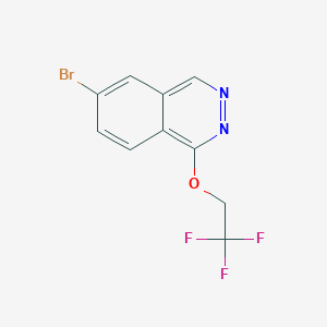 molecular formula C10H6BrF3N2O B8403037 Phthalazine, 6-bromo-1-(2,2,2-trifluoroethoxy)- 