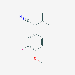 molecular formula C12H14FNO B8403346 alpha-Isopropyl-3-fluoro-4-methoxyphenylacetonitrile 
