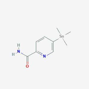molecular formula C9H14N2OSn B8403441 5-(Trimethylstannyl)pyridine-2-carboxamide 
