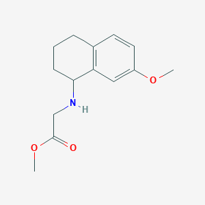 molecular formula C14H19NO3 B8403556 N-(7-methoxy-1,2,3,4-tetrahydronaphthalen-1-yl)glycine methyl ester 