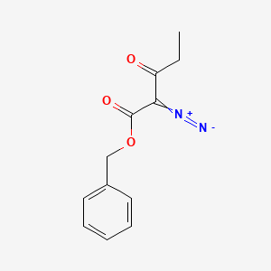 molecular formula C12H12N2O3 B8403827 Benzyl 2-diazo-3-oxopentanoate 
