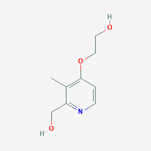 molecular formula C9H13NO3 B8403843 4-(2-Hydroxyethoxy)-2-hydroxymethyl-3-methylpyridine 
