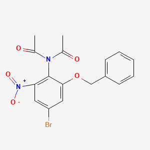 molecular formula C17H15BrN2O5 B8403891 N-Acetyl-N-[2-(benzyloxy)-4-bromo-6-nitrophenyl]acetamide CAS No. 713530-48-4