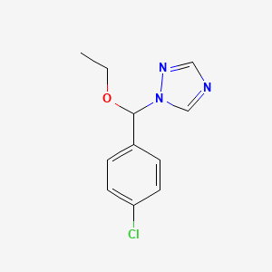 molecular formula C11H12ClN3O B8403988 Ethyl (1,2,4-triazol-1-yl)-p-chlorobenzyl ether 