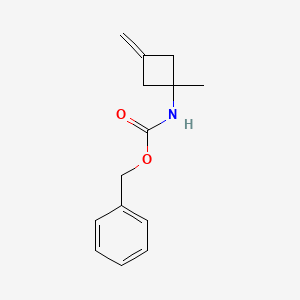 molecular formula C14H17NO2 B8404162 benzyl N-(1-methyl-3-methylidenecyclobutyl)carbamate 