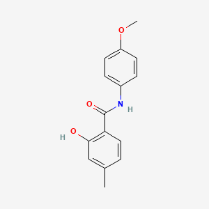 molecular formula C15H15NO3 B8404164 Benzamide, 2-hydroxy-N-(4-methoxyphenyl)-4-methyl- CAS No. 62918-71-2