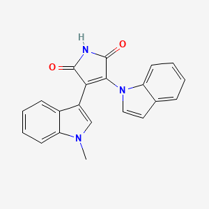 molecular formula C21H15N3O2 B8404264 (Arylindolyl)maleimide deriv. 18 