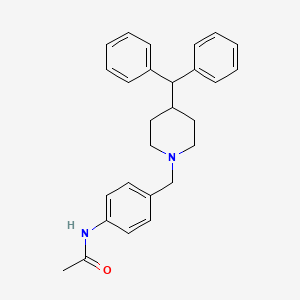 N-{4-[(4-benzhydryl-1-piperidinyl)methyl]phenyl}acetamide