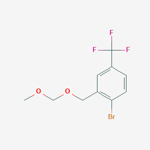 molecular formula C10H10BrF3O2 B8404417 2-Bromo-5-trifluoromethyl-1-(methoxymethoxymethyl)benzene 