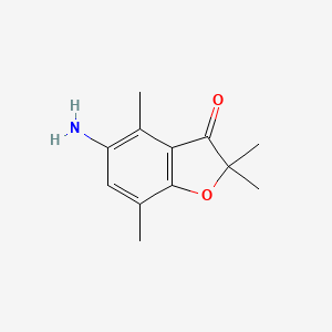 5-Amino-2,2,4,7-tetramethyl-1-benzofuran-3(2H)-one