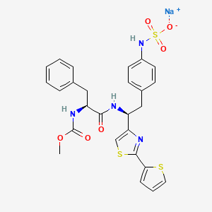 molecular formula C26H25N4NaO6S3 B8404808 Razuprotafib sodium CAS No. 1809275-69-1