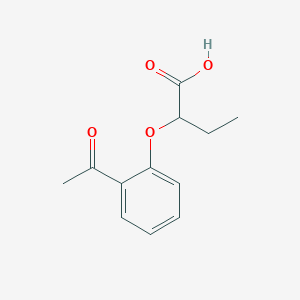 molecular formula C12H14O4 B8404917 (2-Acetylphenoxy)butanoic acid 