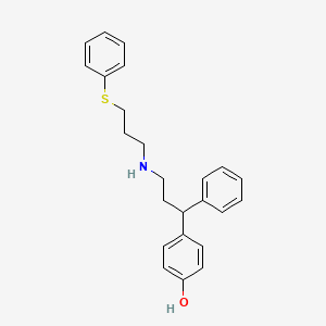 4-(1-Phenyl-3-{[3-(phenylsulfanyl)propyl]amino}propyl)phenol