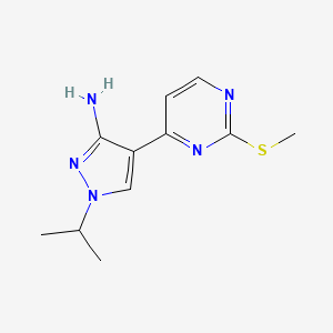 1-isopropyl-4-(2-(methylthio)pyrimidin-4-yl)-1H-pyrazol-3-amine